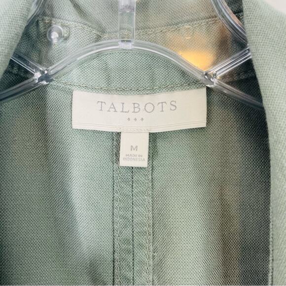Talbots green cargo cinch preppy coastal open vest medium - Picture 4 of 6